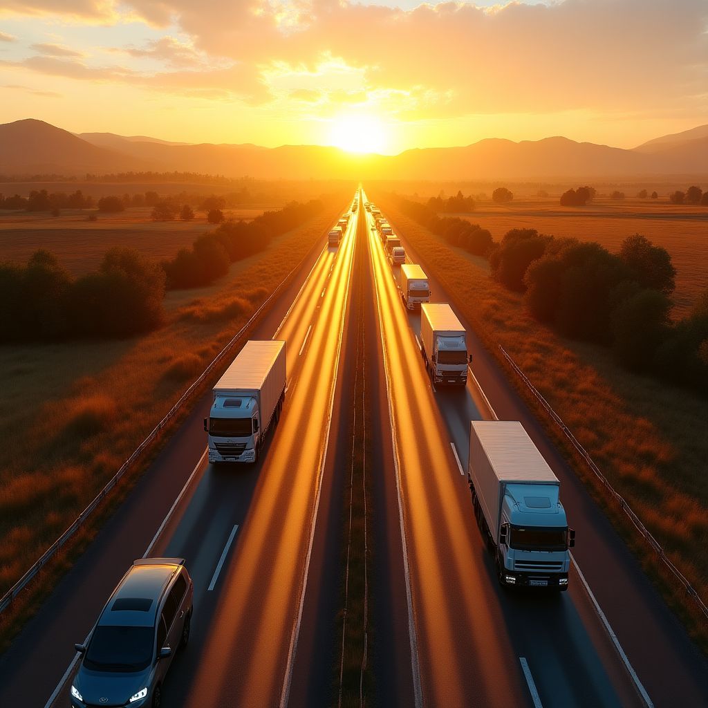 Corredor de estaciones en ruta internacional