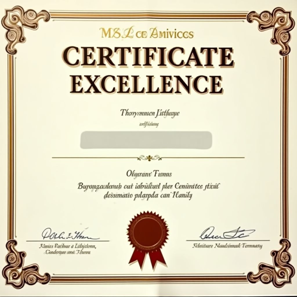 Certificado de excelencia