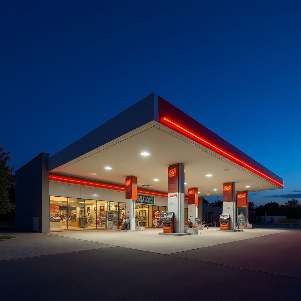 Estación de servicio moderna